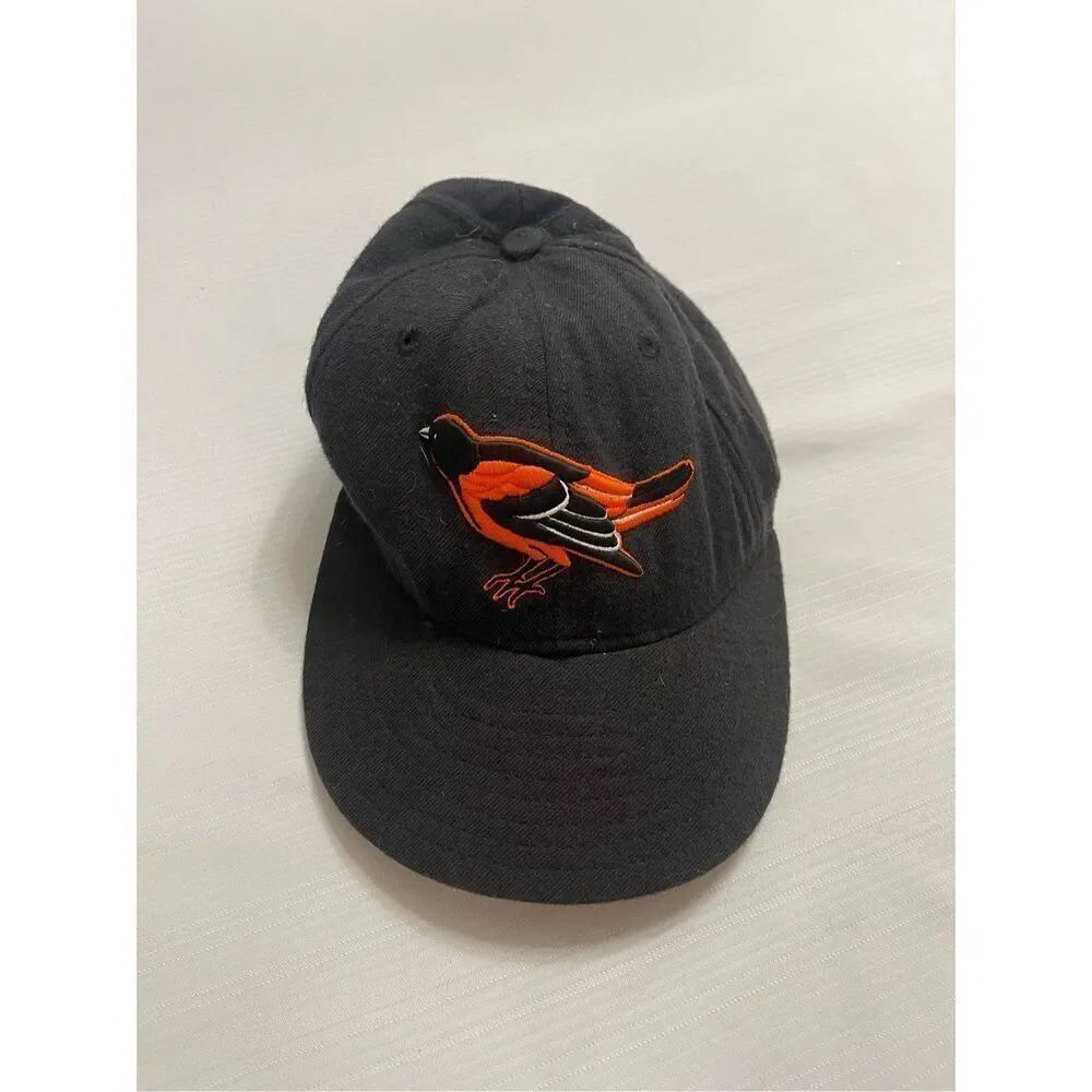 Vintage Baltimore Orioles Hat Cap Fitted 6 7/8 Black Diamond Adult